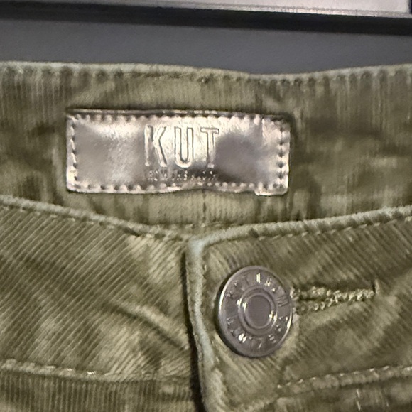 Kut from the Kloth Olive Green Straight Leg Pants corduroy - Picture 2 of 4